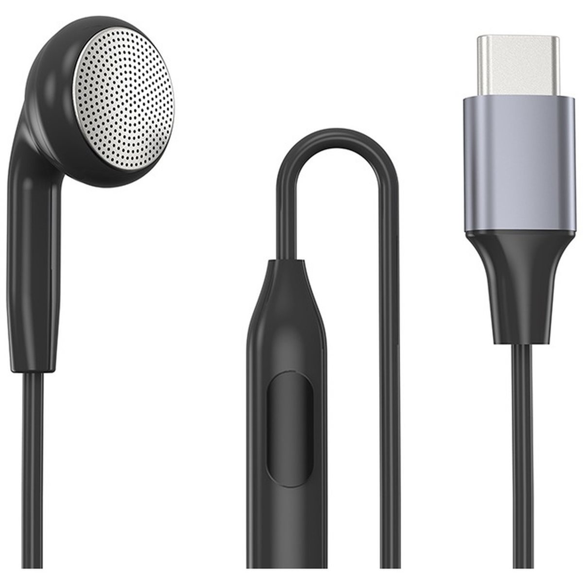Wired Earphone Mic - DT75BG Type C Single Earbud met
