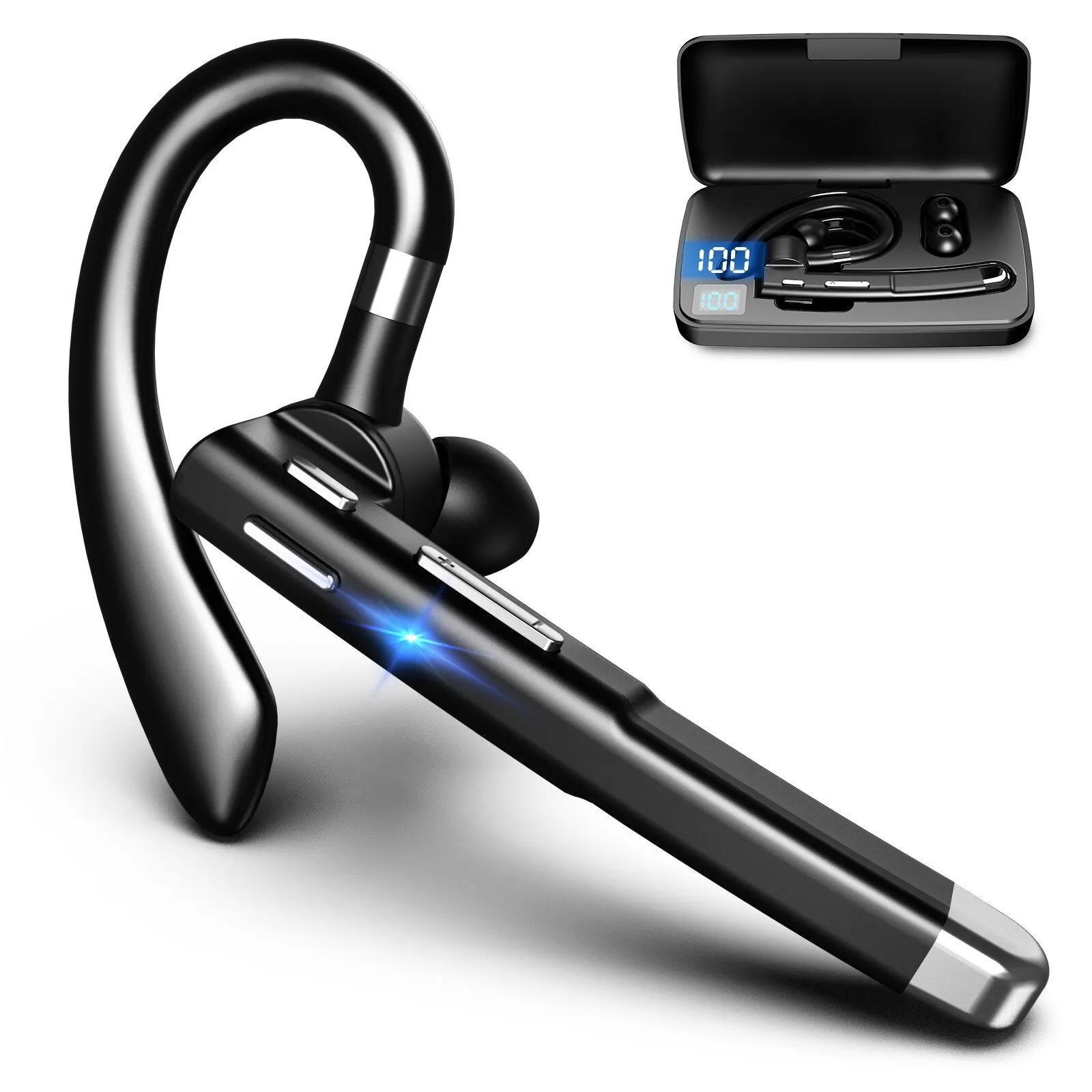 Sports Earphone Hook - Bluetooth-headset Ruisonderdrukkende sport Waterdichte digitale display-hoofdtelefoon