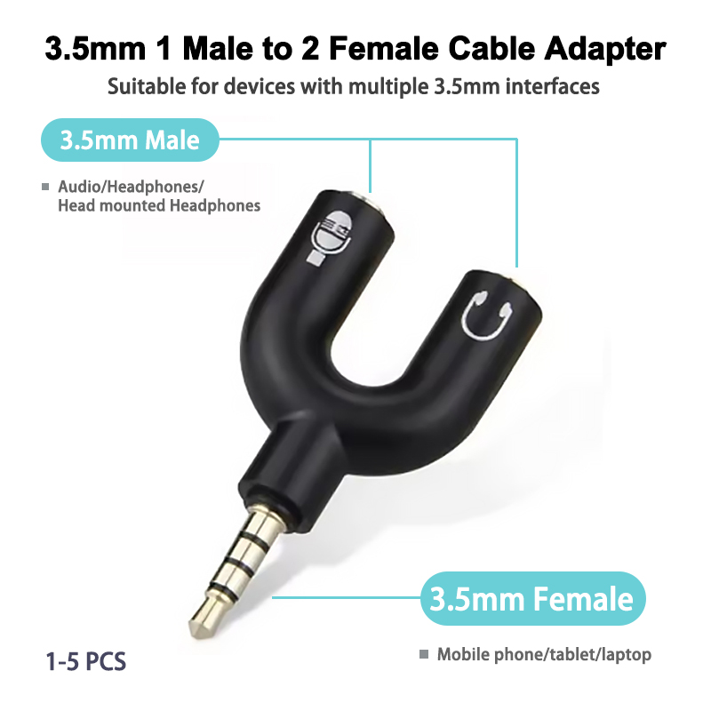 3.5mm hoofdtelefoon splitter m - Earphone Splitter Jack recensie en prijs