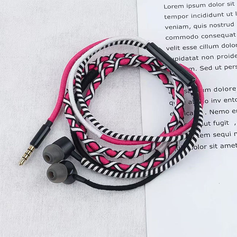 Gevlochten bedrade oortelefoon - Wired Earphone Mic recensie en prijs